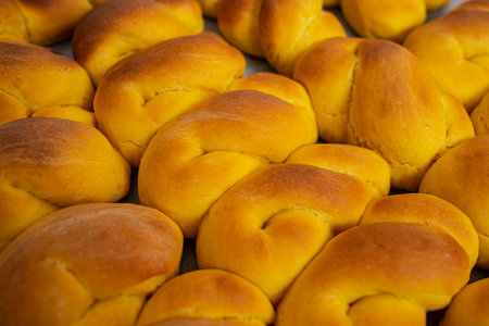 Sfintisori .Romanian cuisine. Homemade Mucenici, traditional desserts madeの写真素材