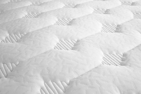 White mattress texture, new fabric pattern side viewの写真素材