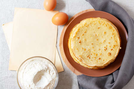 recipe appetizing pancakes with a ruddy crust and holes