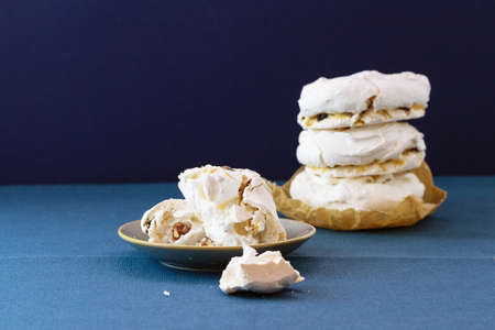fragrant meringue for Breakfast on the table