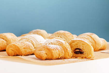 Delicious croissants as a symbol of French pastriesの写真素材