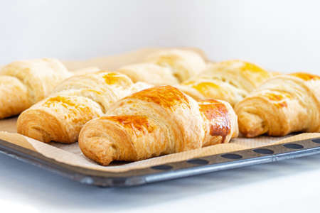 Delicious croissants as a symbol of French pastriesの写真素材