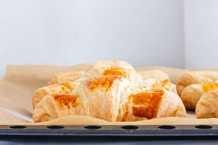 Delicious croissants as a symbol of French pastriesの写真素材