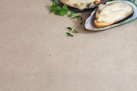 Mediterranean mussels as background for this recipe