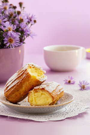 fragrant pastry of choux doughの写真素材
