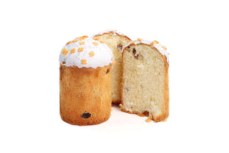 Easter cakes isolated on white background