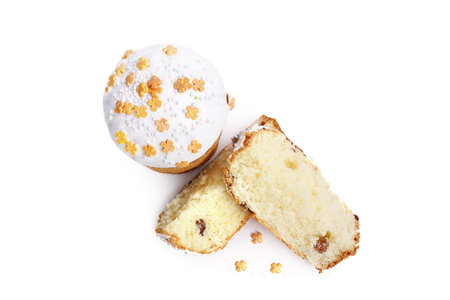 Easter cakes isolated on white background