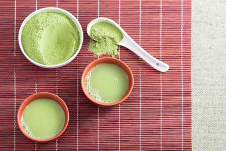 The delicious and fresh Japanese tea matcha