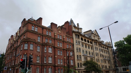 Ancient building in Great Britain, summer, eveningの写真素材