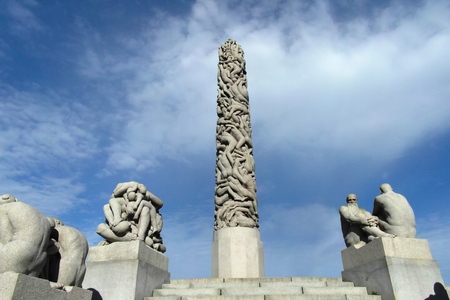 The capital of Norwegia, Oslo city and parkの写真素材