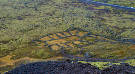 Beautiful mountains and fantastic geysers and waterfalls are popular part of Iceland and icelandic nature. Everything is close to the N1 road and accessable by usual carの写真素材