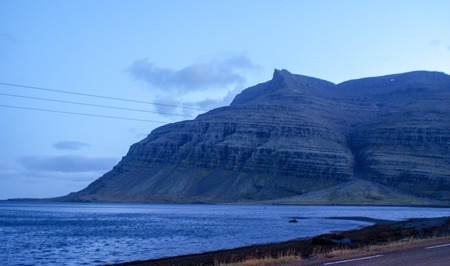 Beautiful mountains and fantastic geysers and waterfalls are popular part of Iceland and icelandic nature. Everything is close to the N1 road and accessable by usual carの写真素材