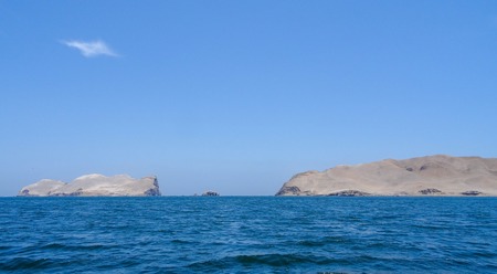 Excursion in Peru where the tourists can swim with the sea lions in the Pacific ocean.の写真素材