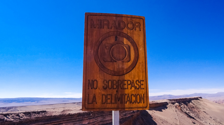 Valle de la Luna in Atacama Desert, Chile. Amazing landscape of the unusual nature in South America.の写真素材