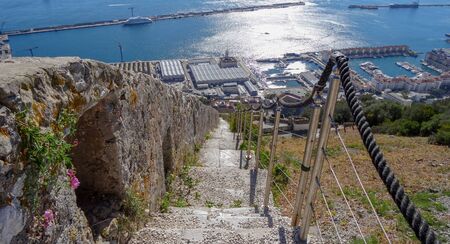 Upper Rock park in Gibraltar, part of Great Britain. Beautiful nature and amazing views from the...