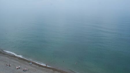 Black sea coast: Mussera and Pitsunda resorts between Russia and Georgia. Beautiful nature and mountains.の写真素材