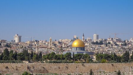The stunning ancient city of Jerusalem. Pilgrims from all over the world come here to see the sacred...