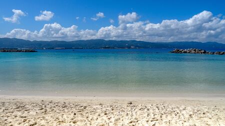 Stunning Caribbean Sea, north of Jamaica, Montego Bay. Bright colors and relaxationの写真素材