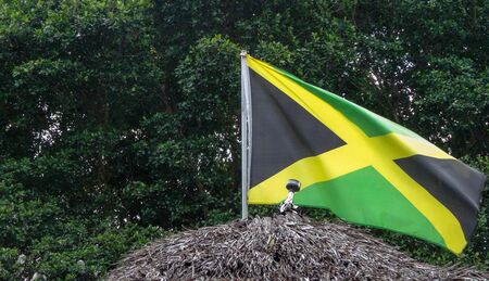 Beautiful tropical city Negril. Caribbean Sea. Jamaican beaches and streets. Bright vegetationの写真素材