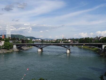 The Swiss city of Basel. Lange Erlen park, old centre, town hall and stunning zooの写真素材