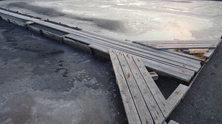 Bulgaria is a wonderful, inexpensive country for a beach holiday. Pomorie is a popular resort in the Burgas region. It has own salt fabric, no filterの写真素材