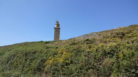 La Coruna is a city in Galicia, it has very unusual architecture. Beautiful coast, amazing promenade and very good place for historical tourismの写真素材