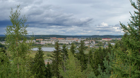 Stunning Russian north. The town of Sortavala is located northwest of Lake Onegaの写真素材