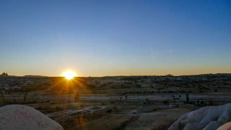 Amazing valley in Cappadocia, unusual reliefの写真素材