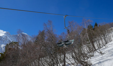 The beauty of Kabardino-Balkaria is the mountains of Elbrus and Cheget. Very beautiful resort for an active and relaxing holidayの写真素材