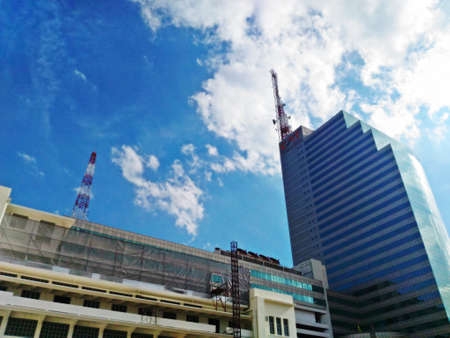 BANGKOK, THAILAND - SEP 3: Telecommunication Building (CAT Tower building) on SEP 3, 2016 in Bangrak ,Bangkok,Thailand. Office building is owned and operated by the CAT Telecom Public Company Limitedのeditorial素材