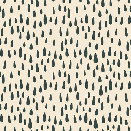Vector vertical hand drawn raindrops seamless pattern backgroundのイラスト素材