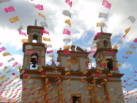 church in San Christobal Chiapas Mexico の写真素材