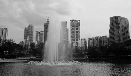 Kuala Lumpur city panorama skyscrapersの写真素材