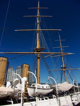 big sailing ship in the harbor of Buenos Aires 