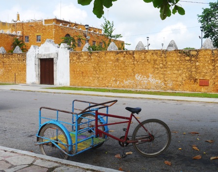 Mexico Houses Colonial old style Meridaのeditorial素材