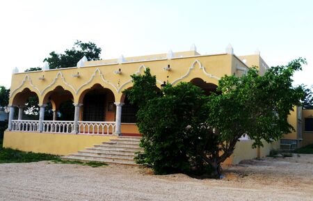 Mexico Houses Colonial old style Meridaのeditorial素材
