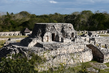 mayan ruins pyramid culture mexico Mayapan Quintana Rooの写真素材