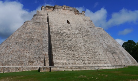 Uxmal mayan ruins Pyramid culture mexico Yucatanの写真素材