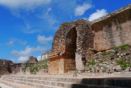 Uxmal mayan ruins Pyramid culture mexico Yucatanの写真素材