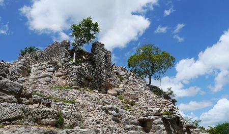 Ake mayan ruins pyramid culture mexico Yucatanの写真素材