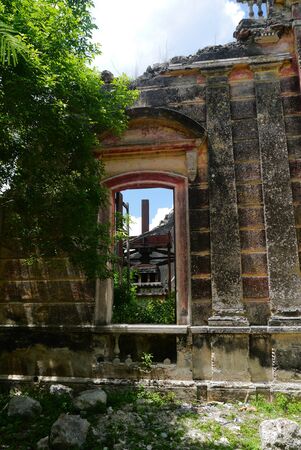 Mexico hacienda Ranch architecture Old Sisal factory technology production industryの写真素材