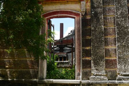 Mexico hacienda Ranch architecture Old Sisal factory technology production industryの写真素材
