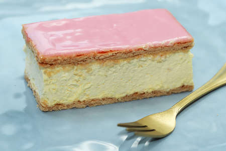 Delicious Dutch pastry called tompouce.