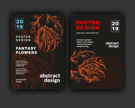 Abstract flowers background. It can be used for posters, cards, flyers, brochures, magazines and any kind of cover. EPS 10. Vector illustrationのイラスト素材