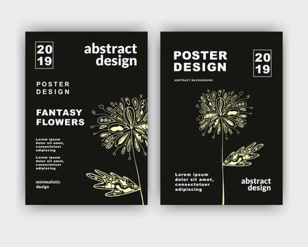 Abstract flowers background. It can be used for posters, cards, flyers, brochures, magazines and any kind of cover. EPS 10. Vector illustrationのイラスト素材