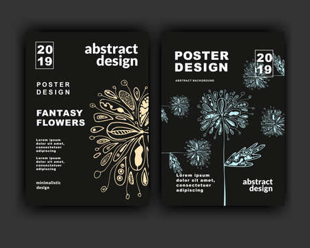 Abstract flowers background. It can be used for posters, cards, flyers, brochures, magazines and any kind of cover. EPS 10. Vector illustrationのイラスト素材