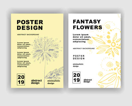 Abstract flowers background. It can be used for posters, cards, flyers, brochures, magazines and any kind of cover. EPS 10. Vector illustrationのイラスト素材