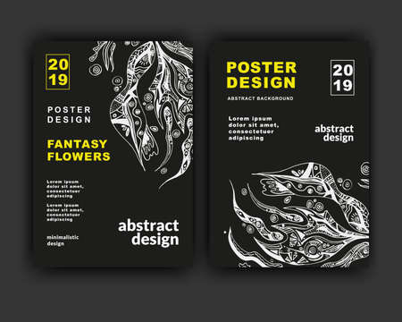 Abstract flowers background. It can be used for posters, cards, flyers, brochures, magazines and any kind of cover. EPS 10. Vector illustrationのイラスト素材