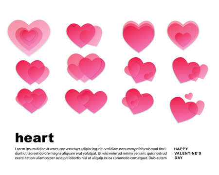 heart. saint valentine's day. 14 february. vector EPS 10のイラスト素材