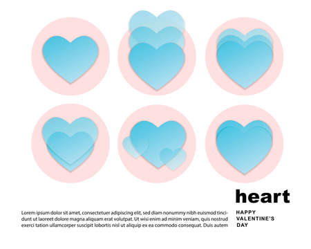 heart. saint valentine's day. 14 february. vector EPS 10のイラスト素材